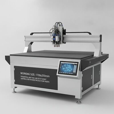 XYグリーププロッター 1700x2500mmの作業サイズを持つCNCグリープは,1つの操作で最大4人のオペレーターと熱溶冷グリープをサポートします