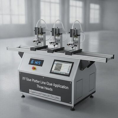 XY Glue Plotter 6 M/S まで連続的に選択可能な速度で3つの頭と24hの作業時間を持つCNC粘着機