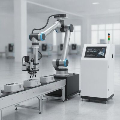 1.5 メートル/秒速度 0.6-0.8Pa 圧力 XY 接着剤プロッター CNC グルアー、ホットメルトとコールド接着剤を 1 回の操作で