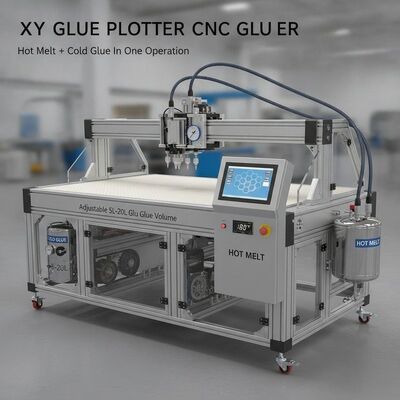 XYグリーププロッター 熱溶融と冷たいグリープを1つの操作で,調整可能な5L-20Lグリープ体積と1700x2500mmの作業サイズ